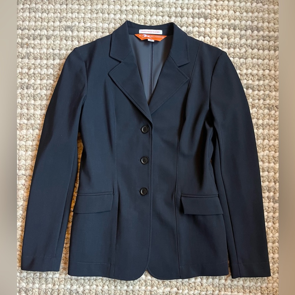 RJ Classics Orange Label Monterey Show coat jacket 4R Navy Herringbone $549